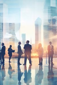 Groupe de gens d'affaires