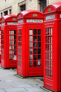Red Telephone Boxes in Covent Garden