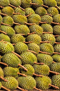 The Texture of Durian in the market