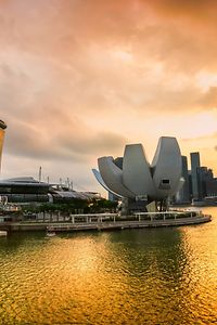 Singapore City Skyline at Sunset